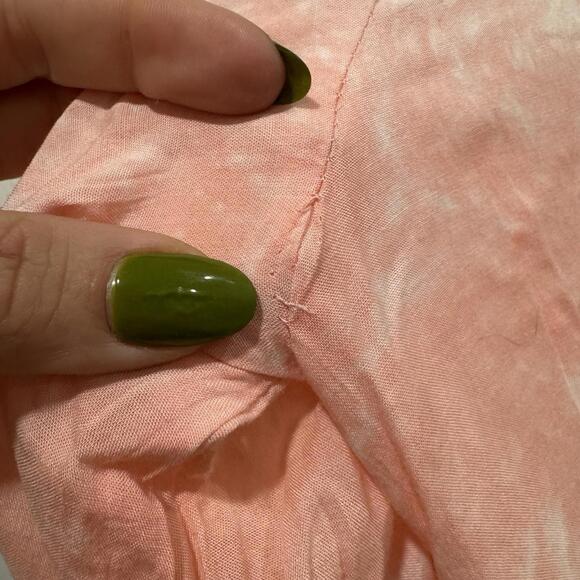 Tiare Hawaii Dress Pink Paroa Bay Tie Dye Split‎ V-neck Drawstring Maxi Size M/L - Picture 12 of 12